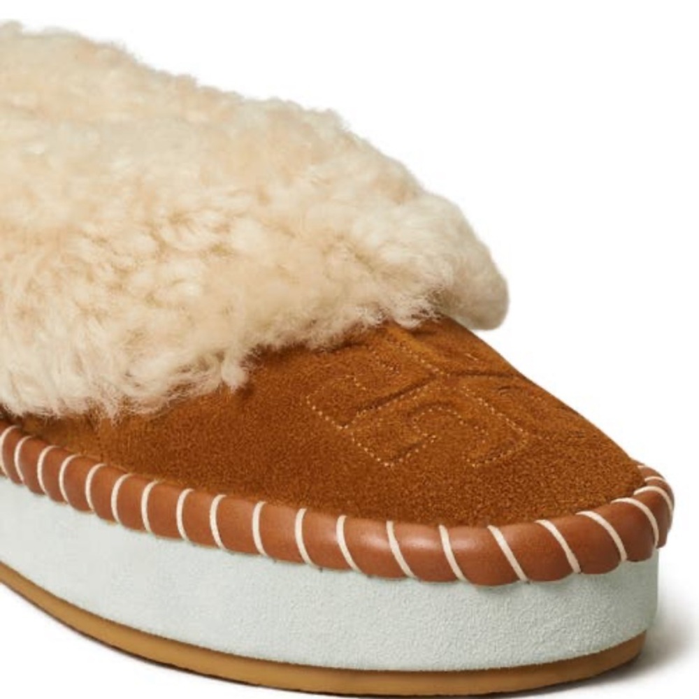 NIB Tory Burch Genuine Shearling Moccasin Slippers - Picture 11 of 13